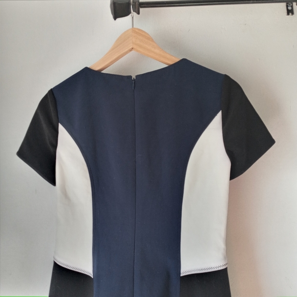 NWT Jonathan Simkhai 2 Angle Colorblock A-Line Dress - Picture 8 of 9